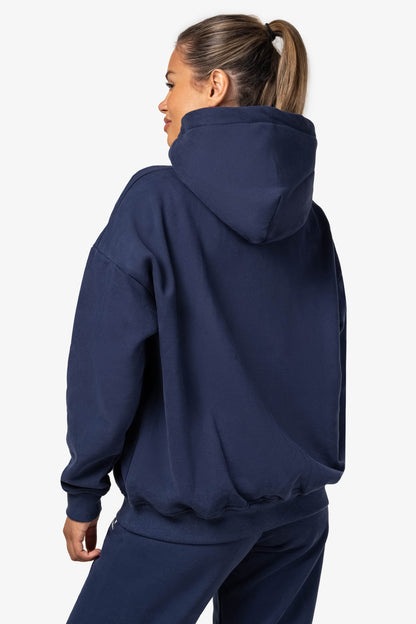 Blue Oversized Hoodie - for dame - Famme - Hoodie