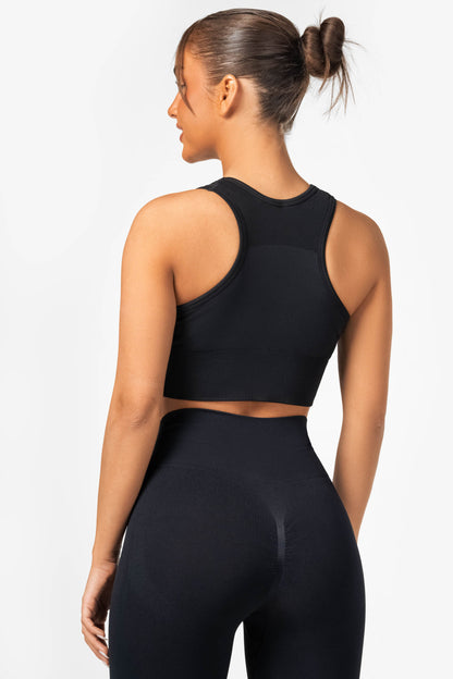 Black Elevate Crop Top - for dame - Famme - Sports Bra