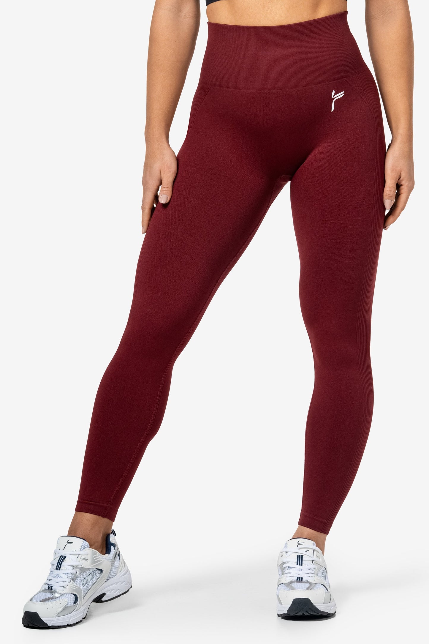 Dark Red Peachy Scrunch Leggings - for dame - Famme - Leggings