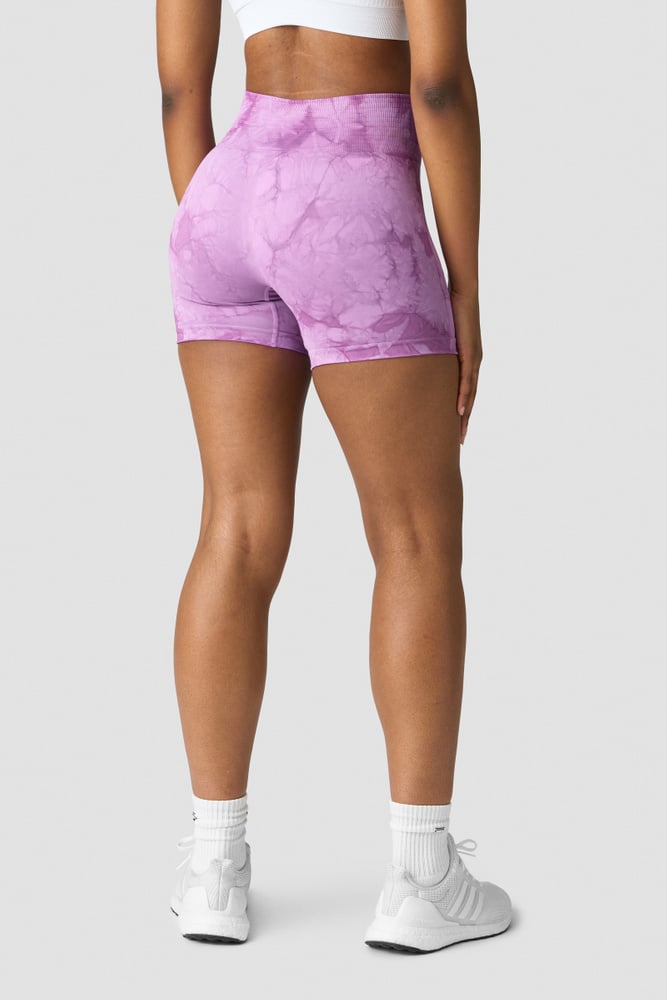 define seamless tie dye shorts wmn lavender