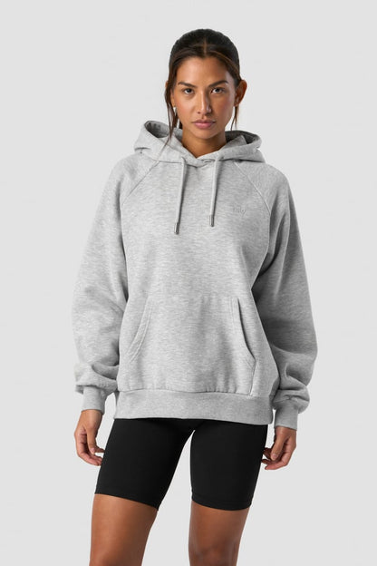 everyday hoodie wmn light grey melange