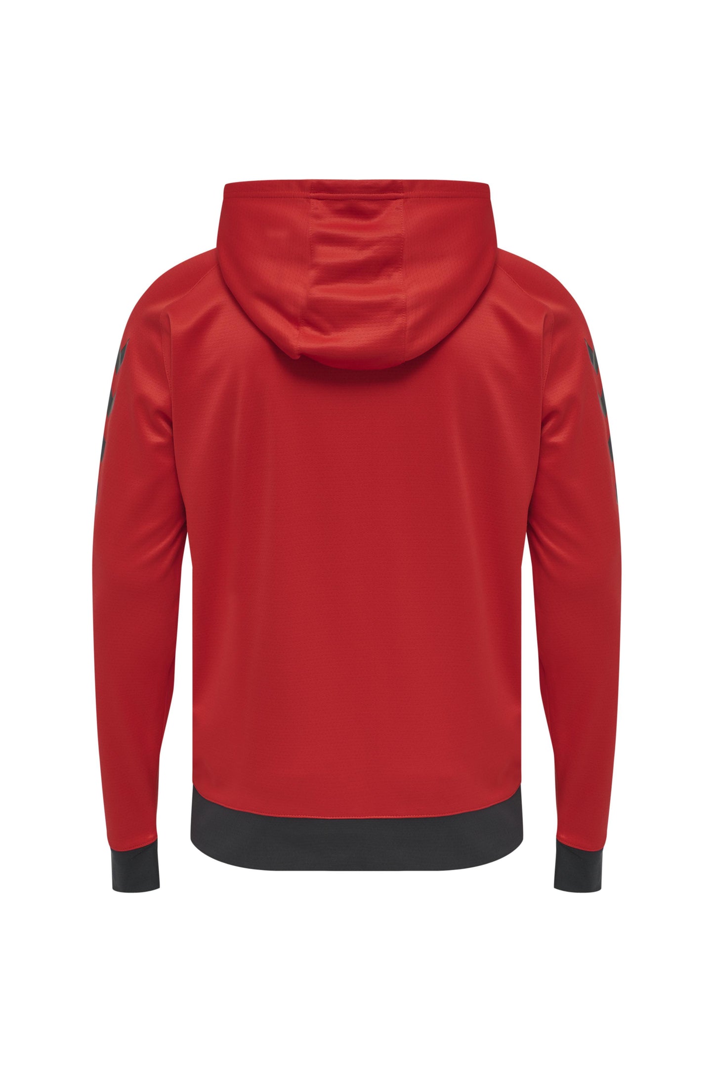 HUMMEL - Hmlaction Poly Zip Hoodie - Flame Scarlet/ebony