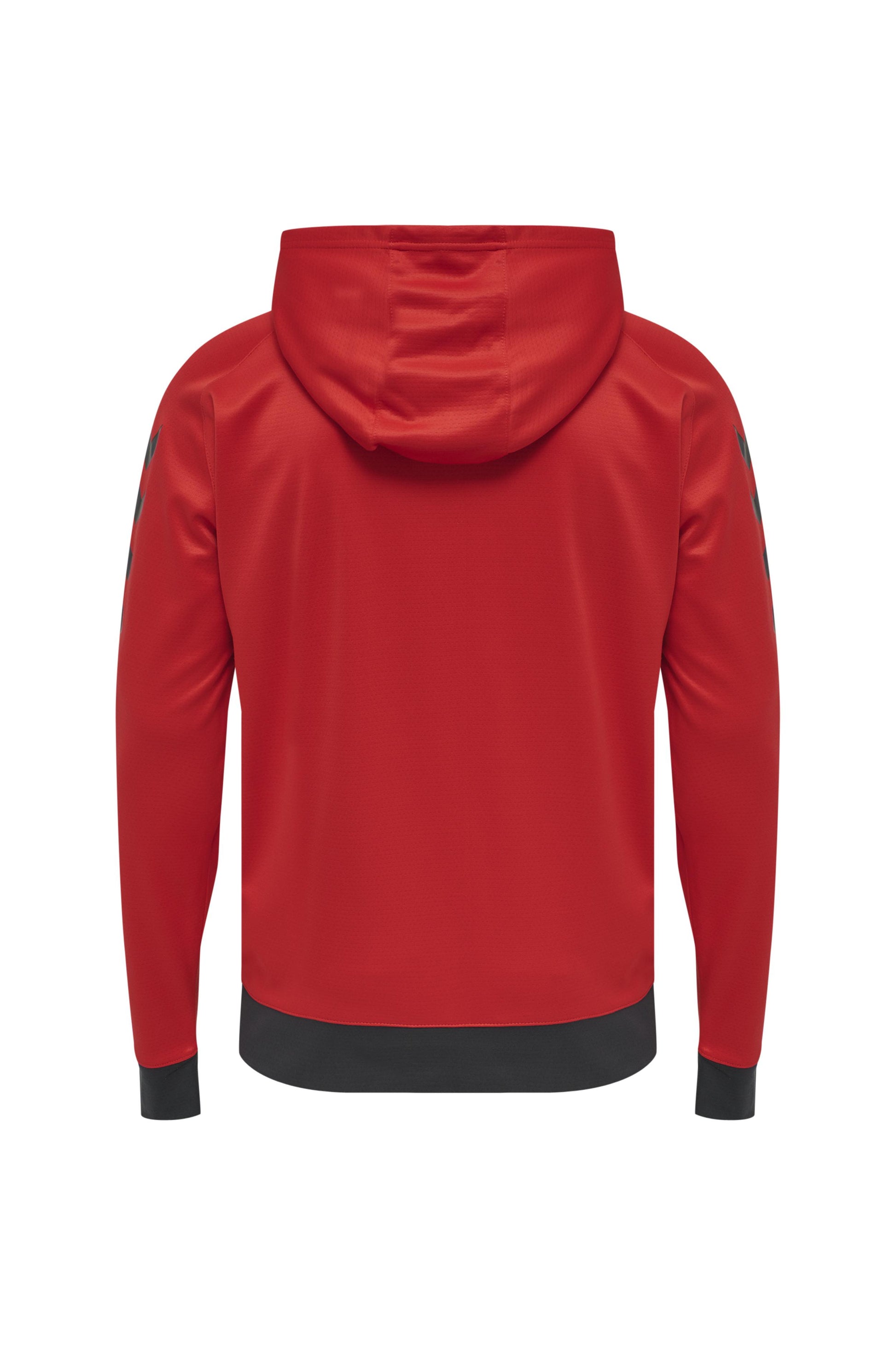 HUMMEL - Hmlaction Poly Zip Hoodie - Flame Scarlet/ebony