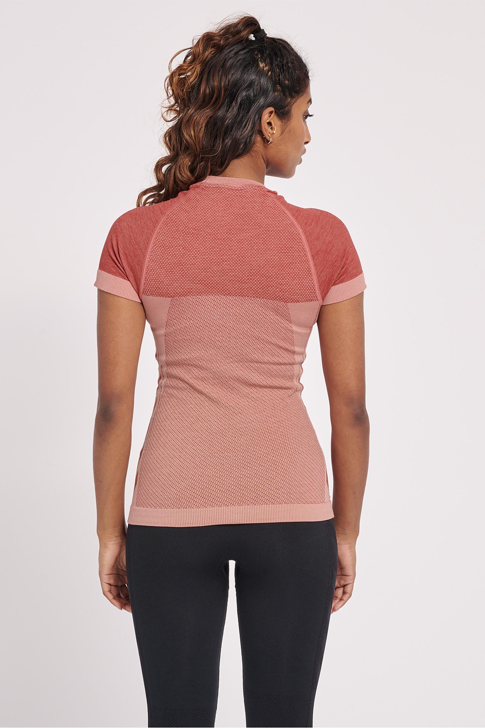 HUMMEL - Hmlclea Seamless Tight T-shirt - Withered Rose/rose Tan Melange