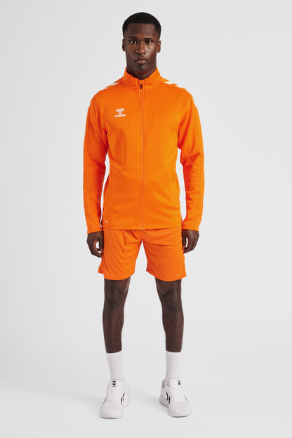 HUMMEL - Hmlcore Xk Half Zip Poly Sweat - Orange Tiger