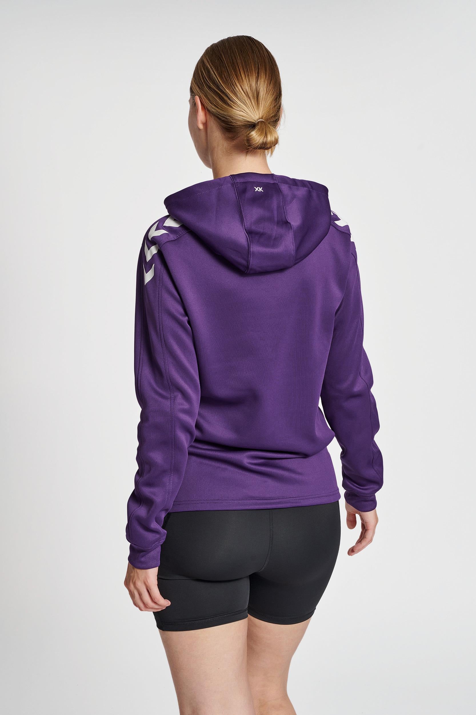 HUMMEL - Hmlcore Xk Poly Sweat Hoodie Woman - Acai/white