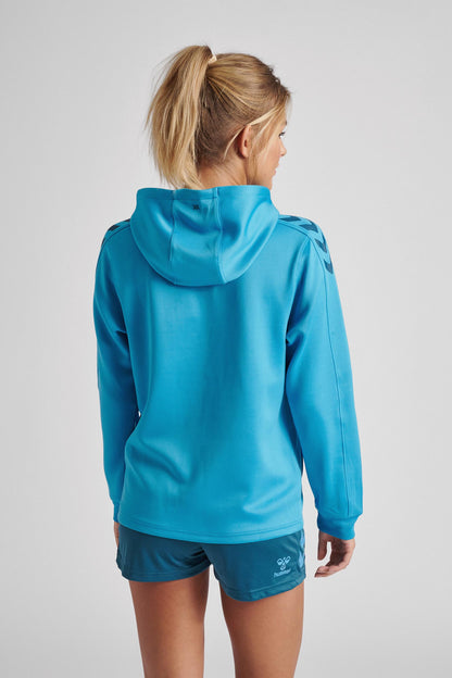 HUMMEL - Hmlcore Xk Poly Sweat Hoodie Woman - Blue Danube