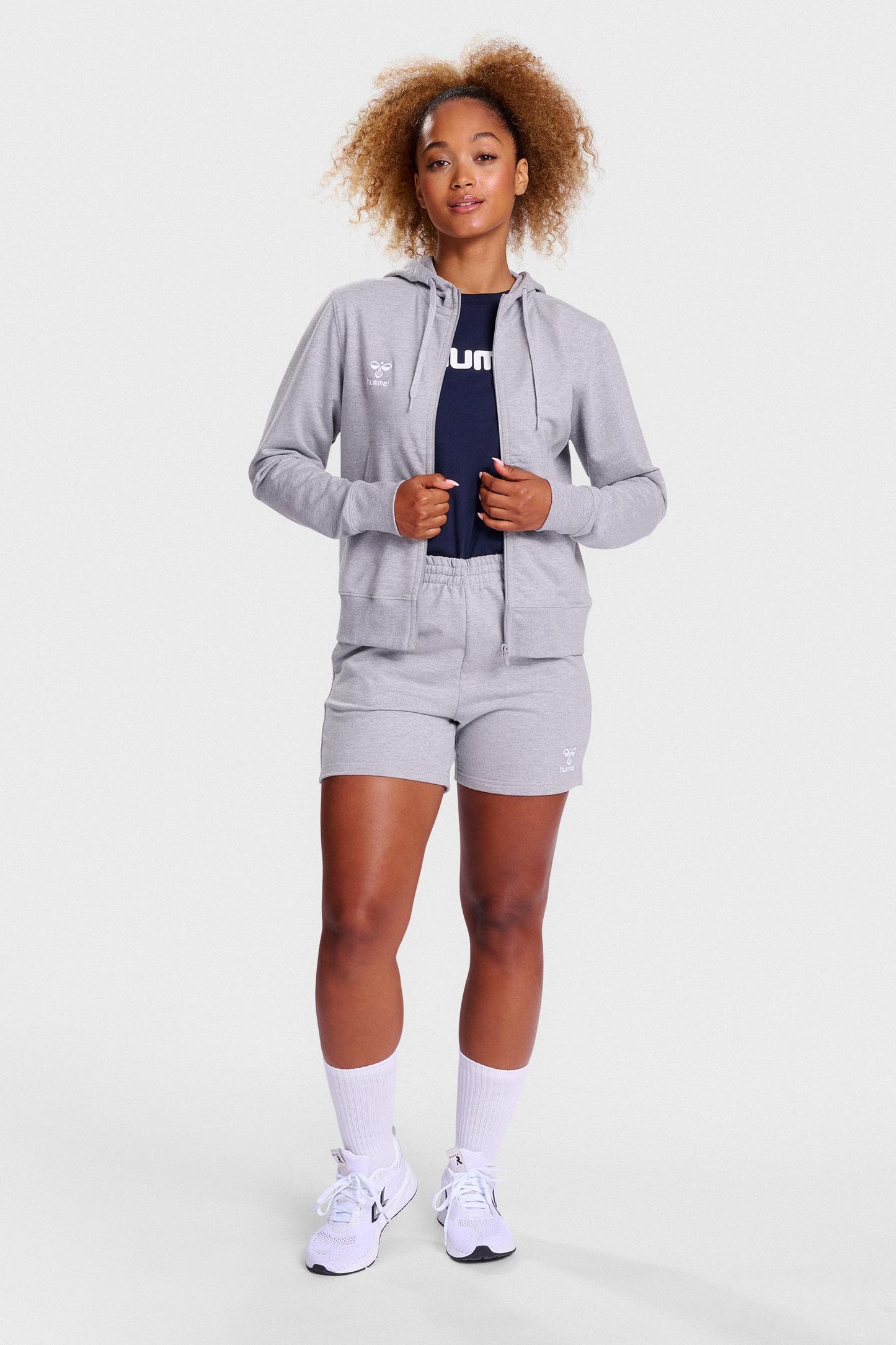 HUMMEL - Hmlgo 2.0 Zip Hoodie Woman - Grey Melange