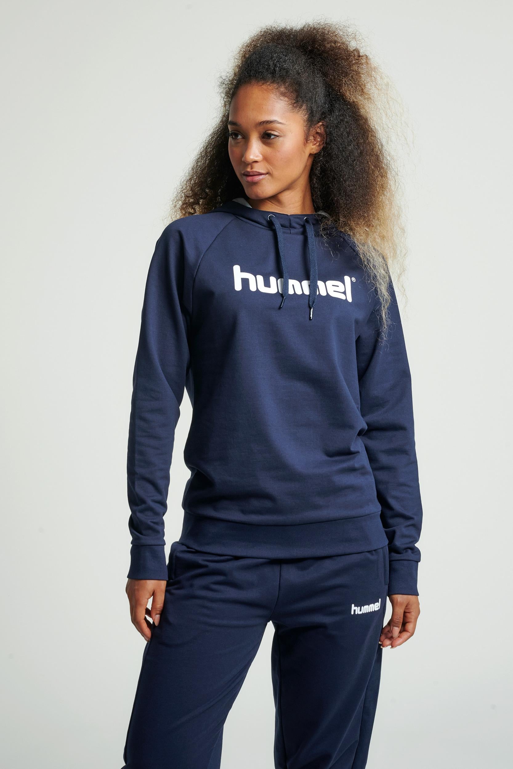 HUMMEL - Hmlgo Cotton Logo Hoodie Woman - Marine