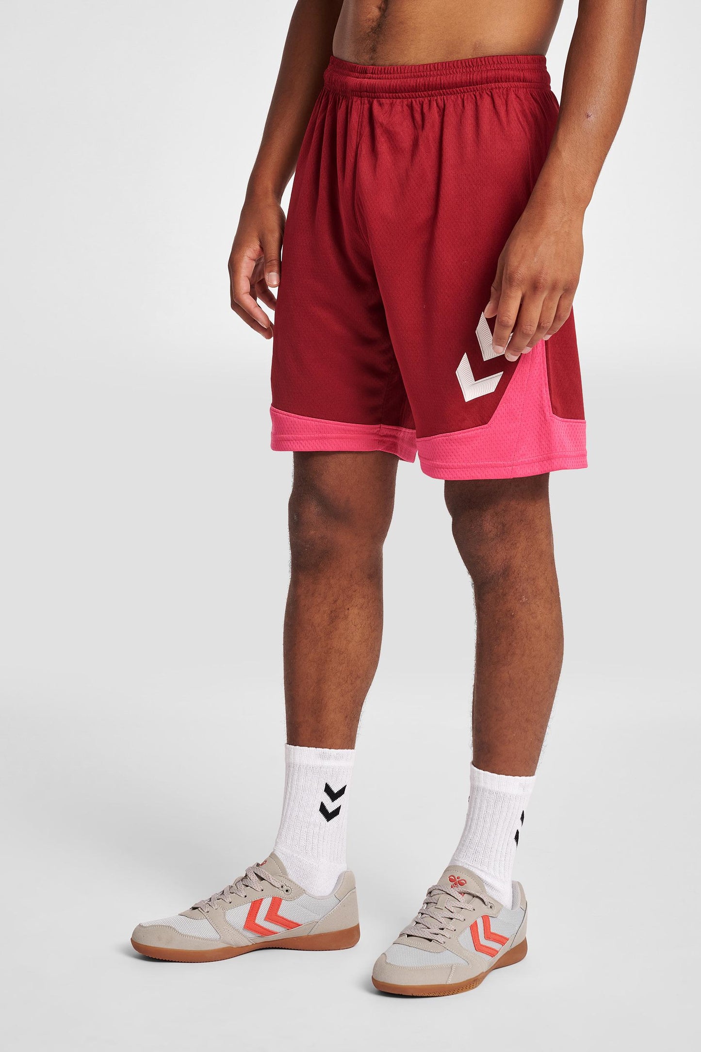 HUMMEL - Hmllead Poly Shorts - Biking Red