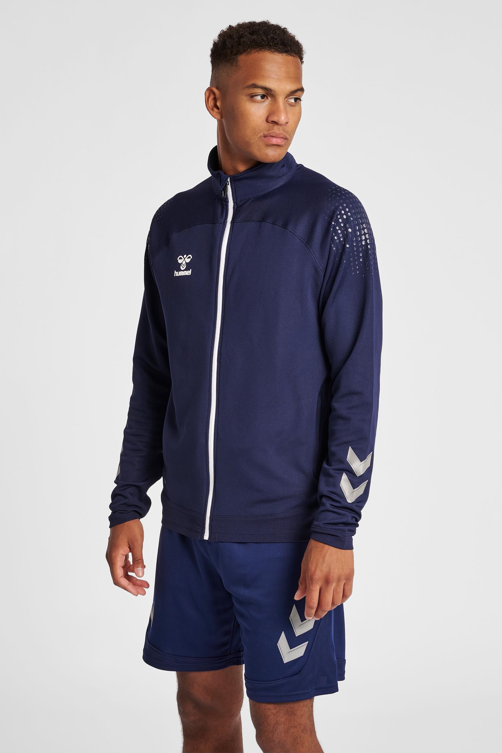 HUMMEL - Hmllead Poly Zip Jacket - Marine