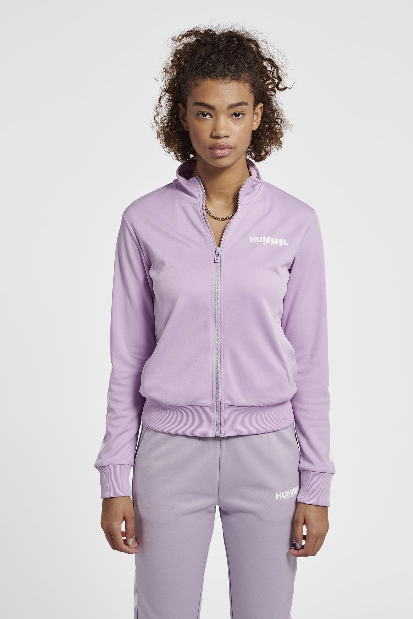 HUMMEL - Hmllegacy Poly Woman Zip Jacket - Pastel Lilac