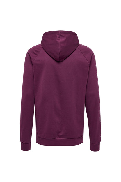 HUMMEL - Hmlmove Grid Cotton Hoodie - Grape Wine