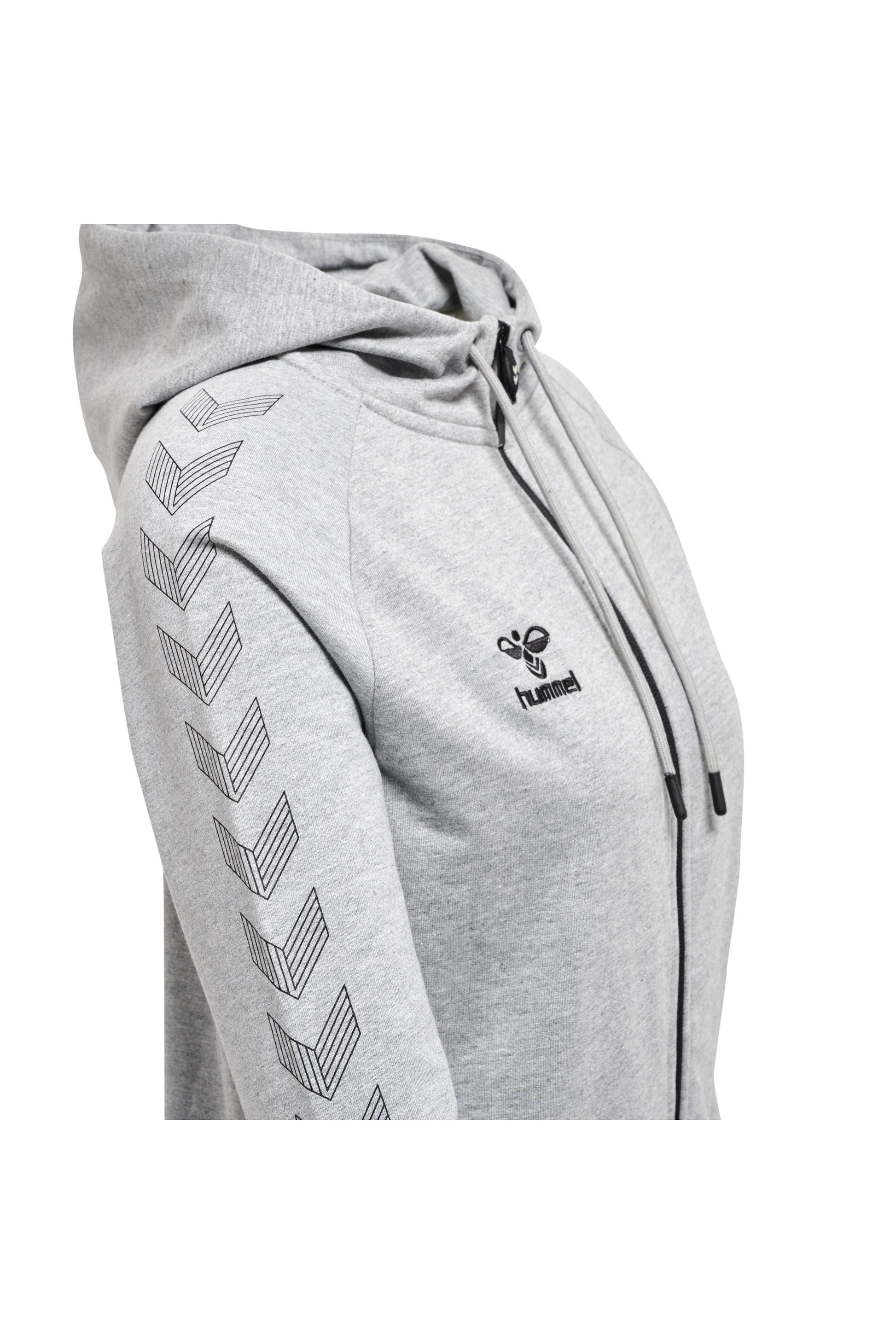 HUMMEL - Hmlmove Grid Cotton Zip Hoodie Woma - Grey Melange