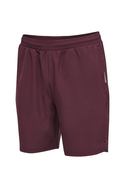 HUMMEL - Hmlmove Grid Woven Shorts - Grape Wine