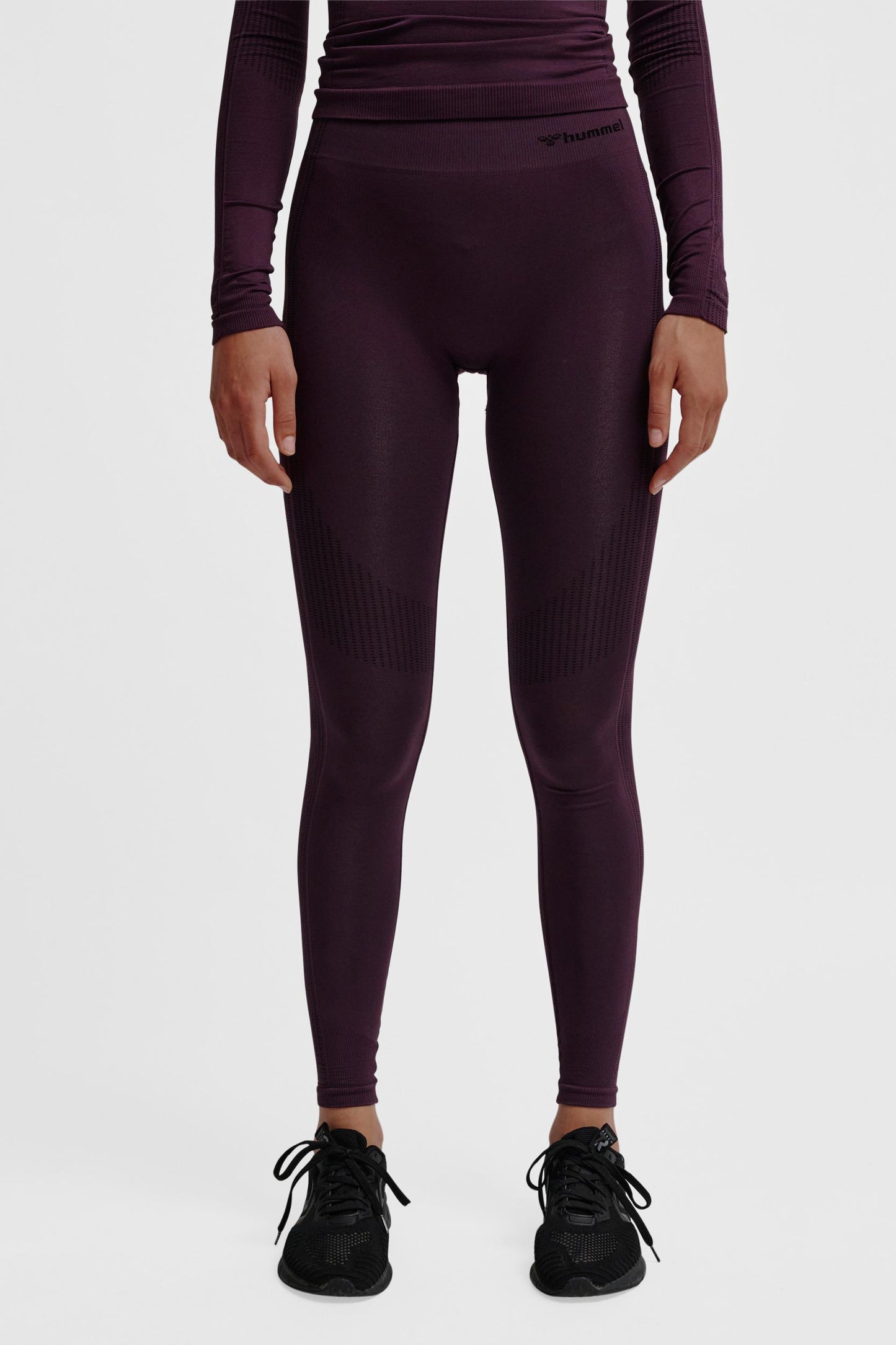 HUMMEL - Hmlmt Shaping Seamless Mw Tights - Plum Perfect