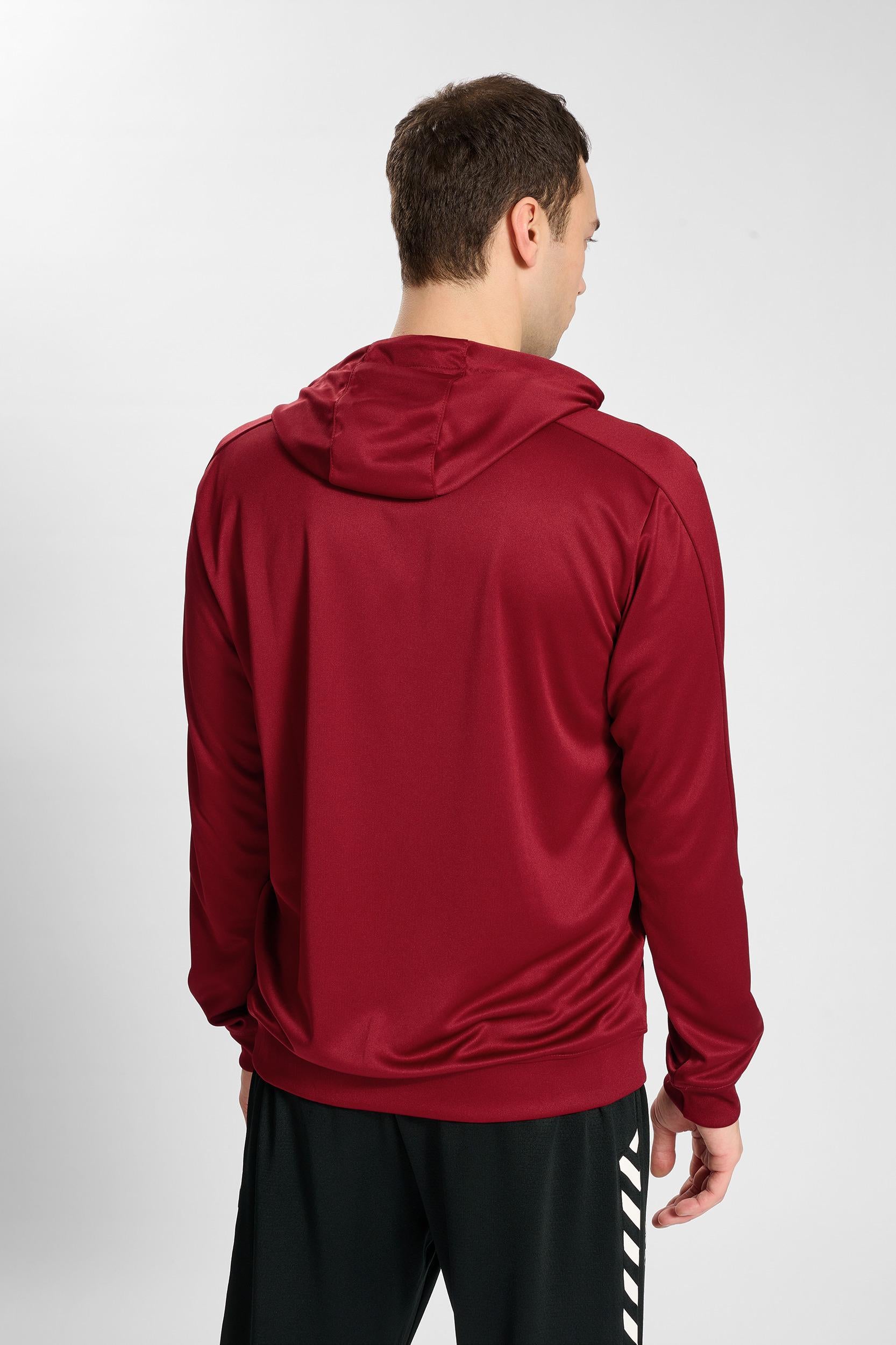 HUMMEL - Hmlpromo Poly Hoodie - Biking Red/raspberry Sorbet