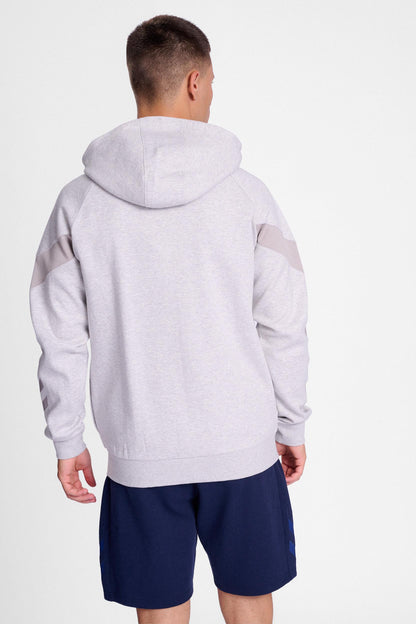 HUMMEL - Hmltravel Zip Hoodie - Light Grey Melange