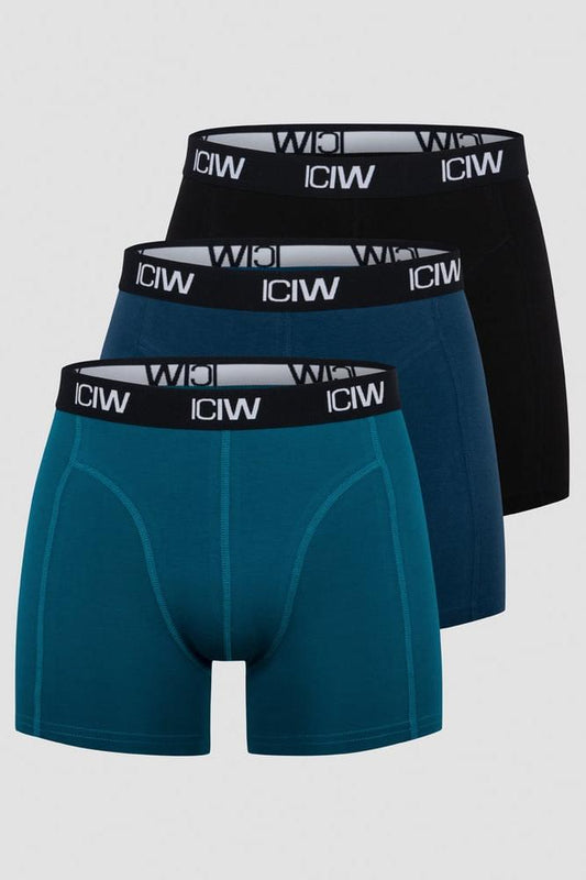 ICANIWILL - Boxer 3-pack - Black/Teal