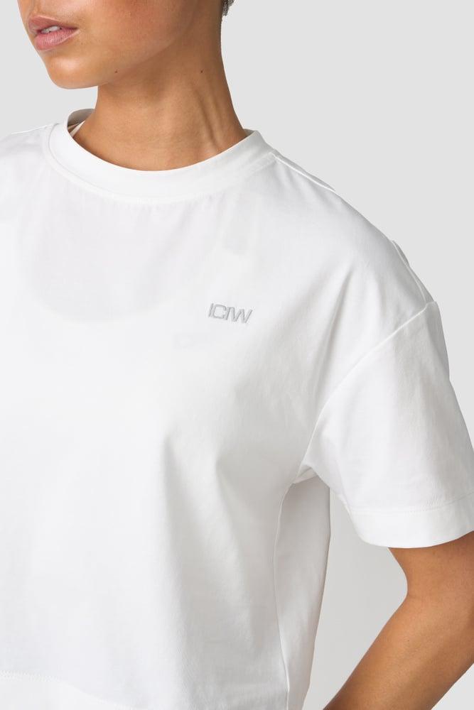 ICANIWILL - Everyday Cotton Cropped T-shirt - White