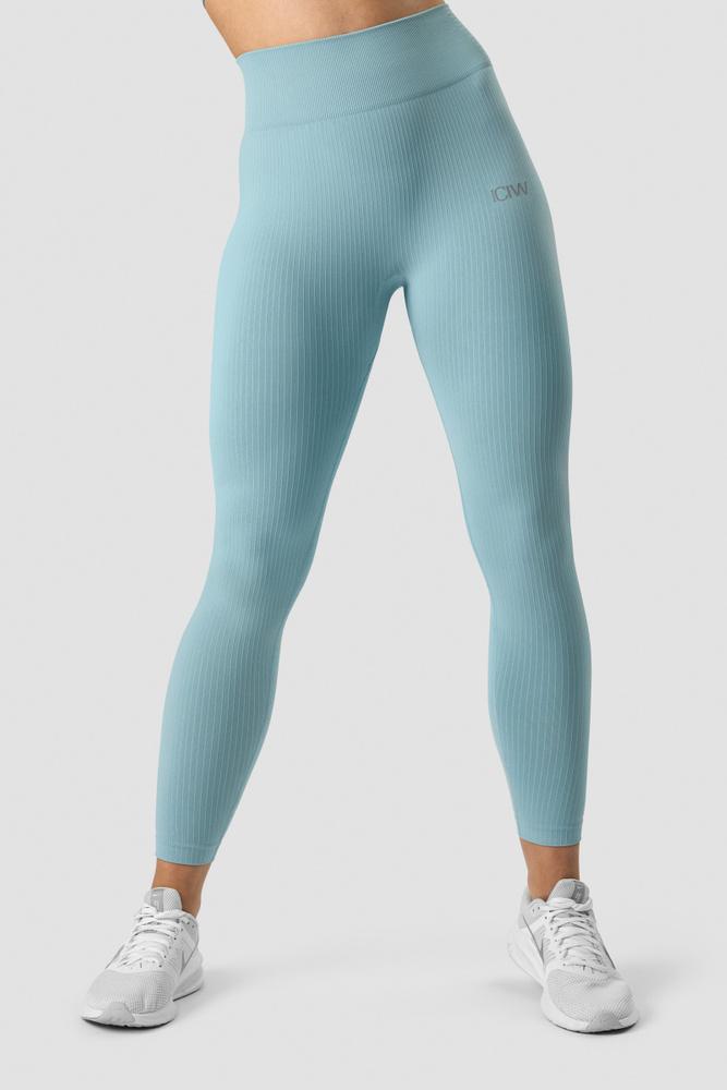 ICANIWILL - Ribbed Define Seamless Tights - Pale Blue