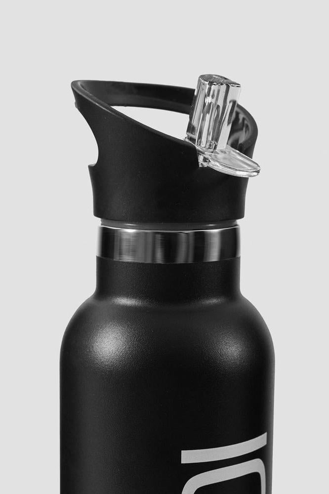 ICANIWILL - Stainless Steel Water Bottle Black W.  Logo 600ml - White