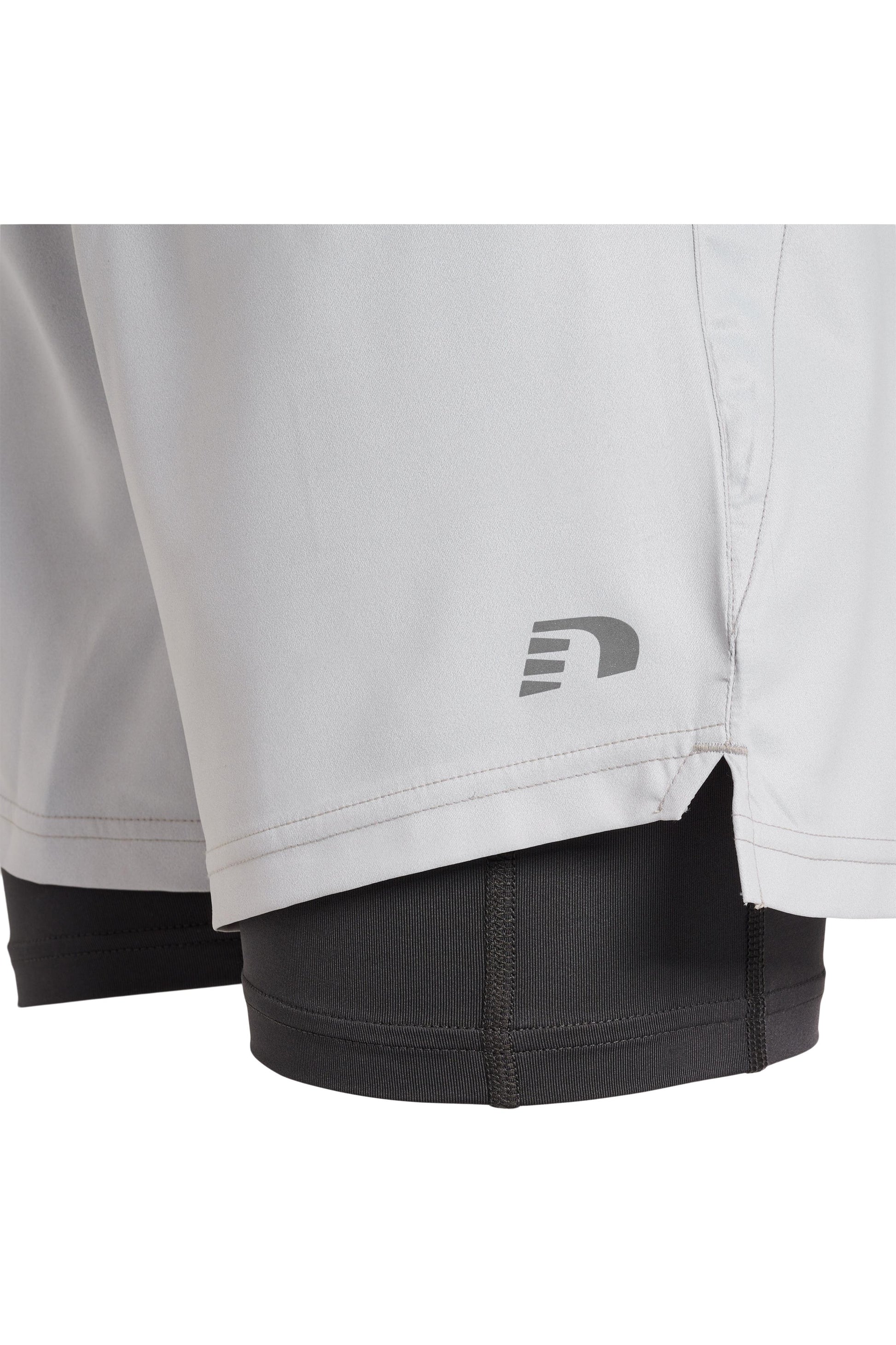 NEWLINE - Women 2-in-1 Running Shorts - Oyster Mushroom