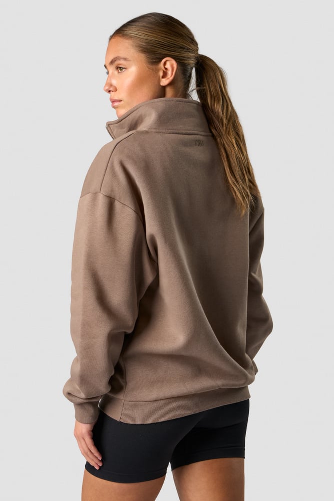 nimble 1/4 zip autumn brown