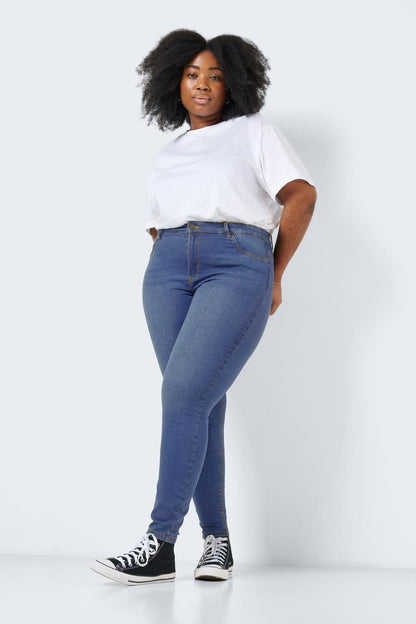 NOISY MAY - Callie Hw Jeans  Curve - Blue