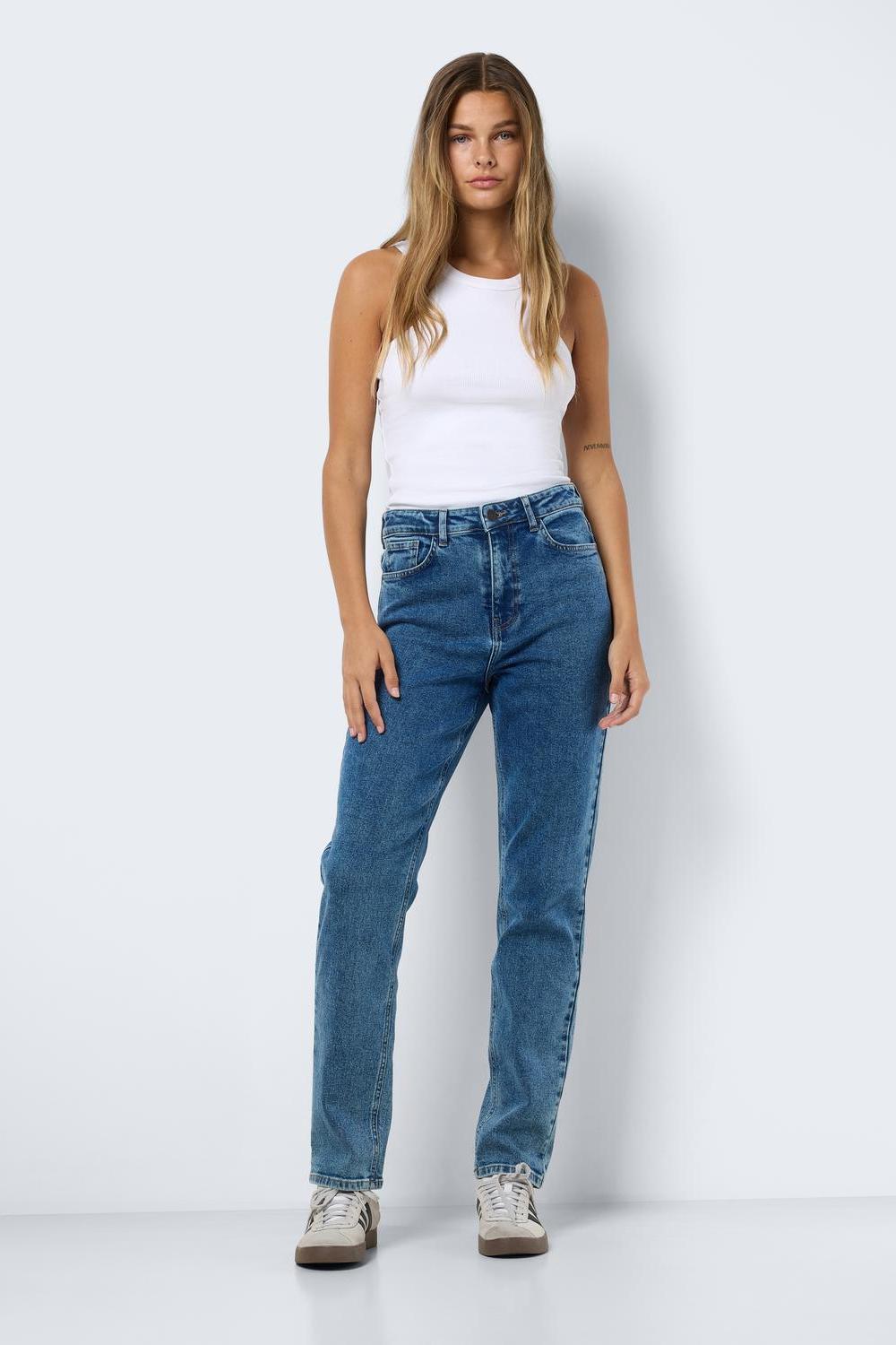 NOISY MAY - Daisy Hw Mom Fit Jeans - Blue