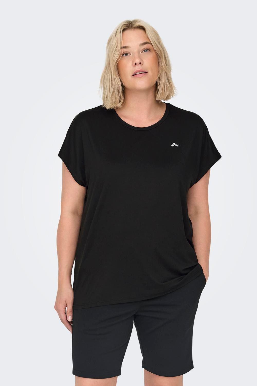 ONLYPLAY - Aubree Life Ss Bat Loose Tee Cur - Black