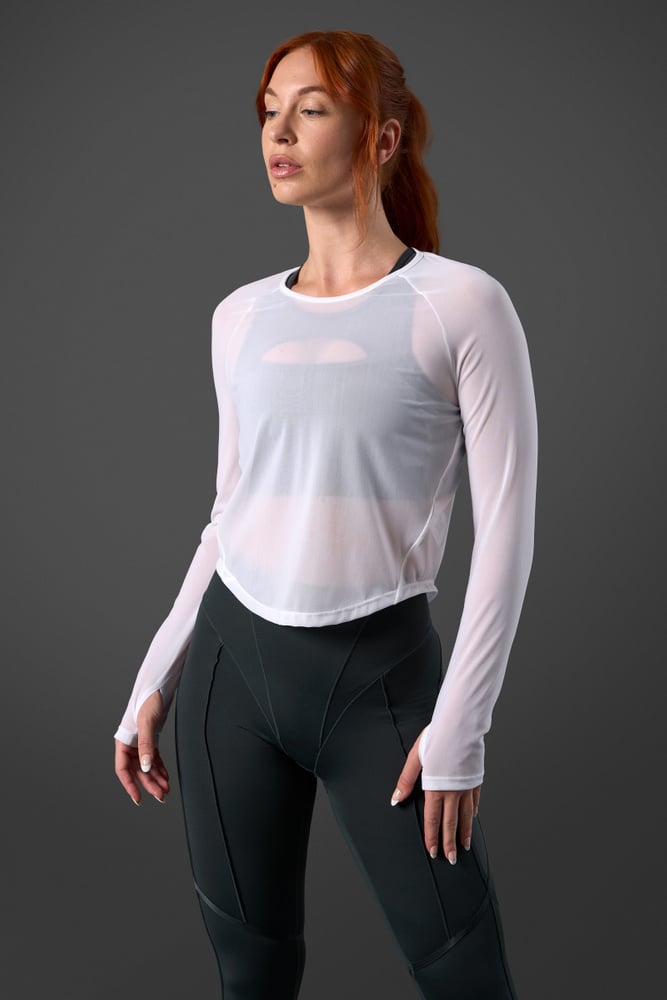 reboot mesh long sleeve white