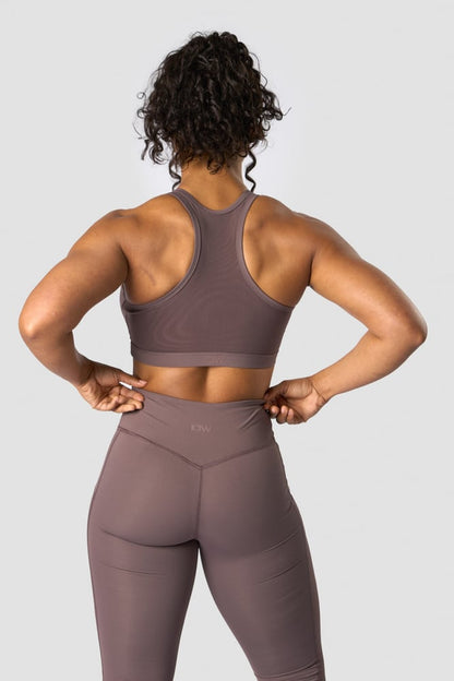 revive mesh sports bra dusty brown