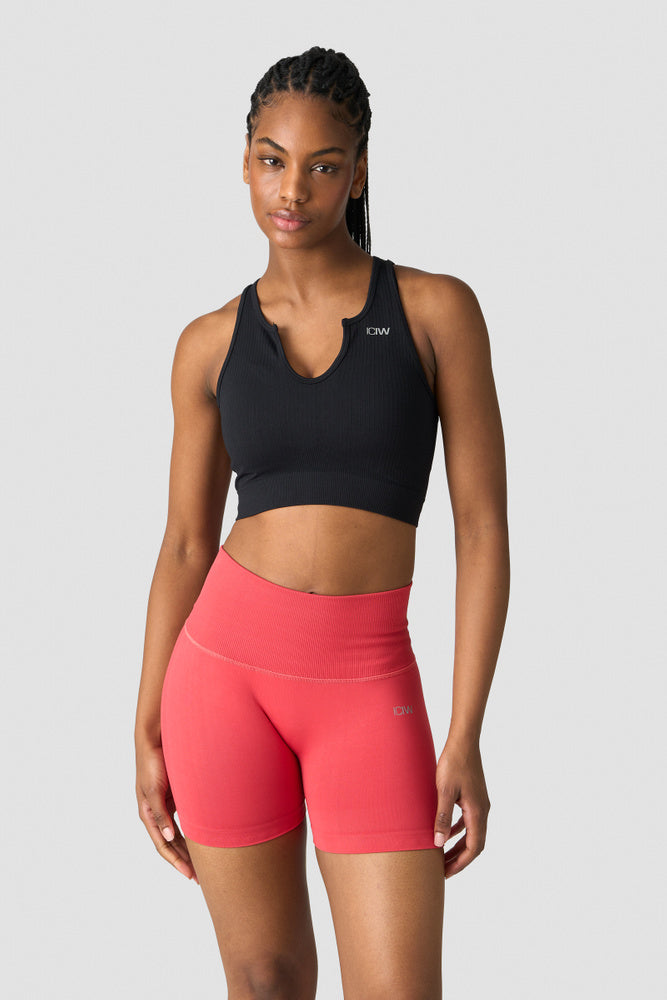 ribbed define seamless tank top black