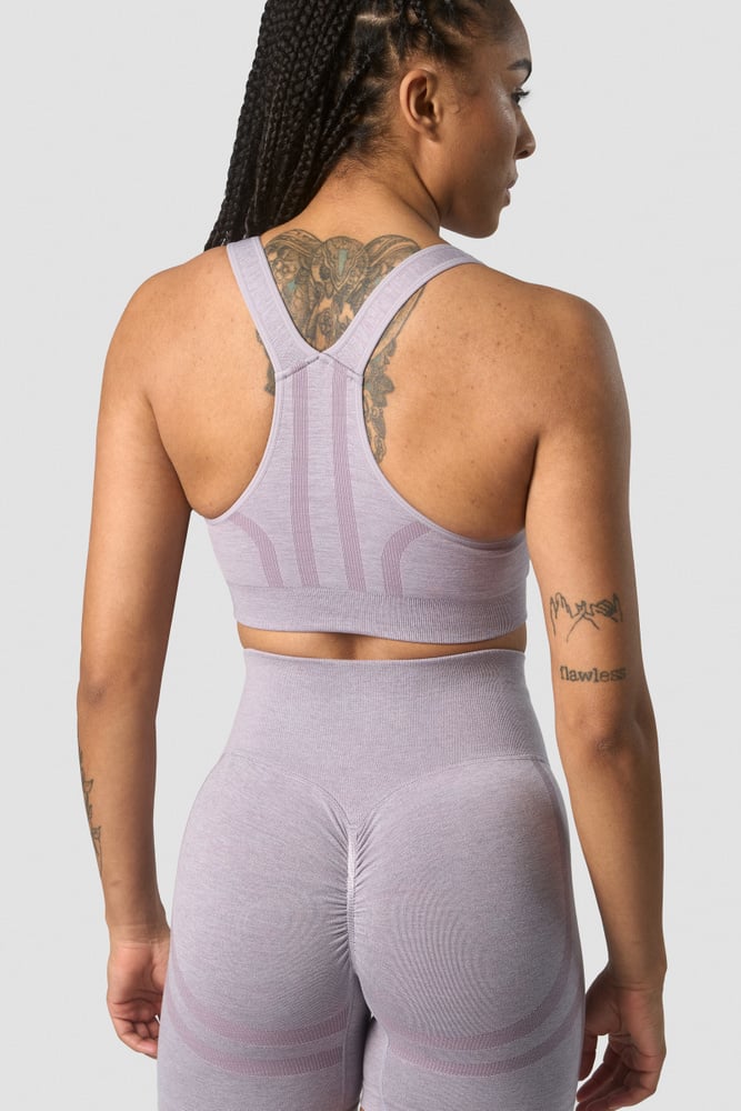 rush seamless sports bra lilac melange