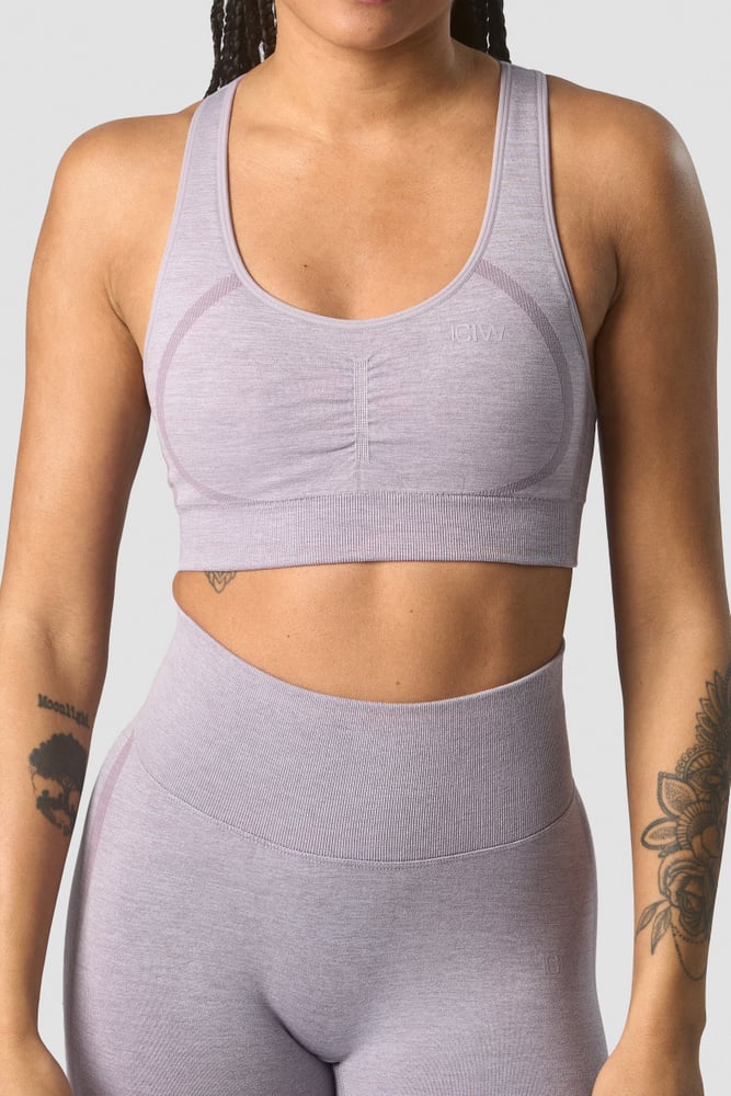 rush seamless sports bra lilac melange