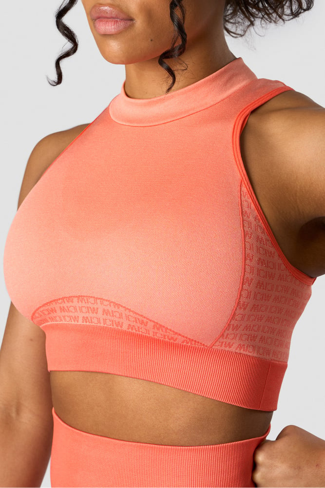 signature seamless cropped tank top peach