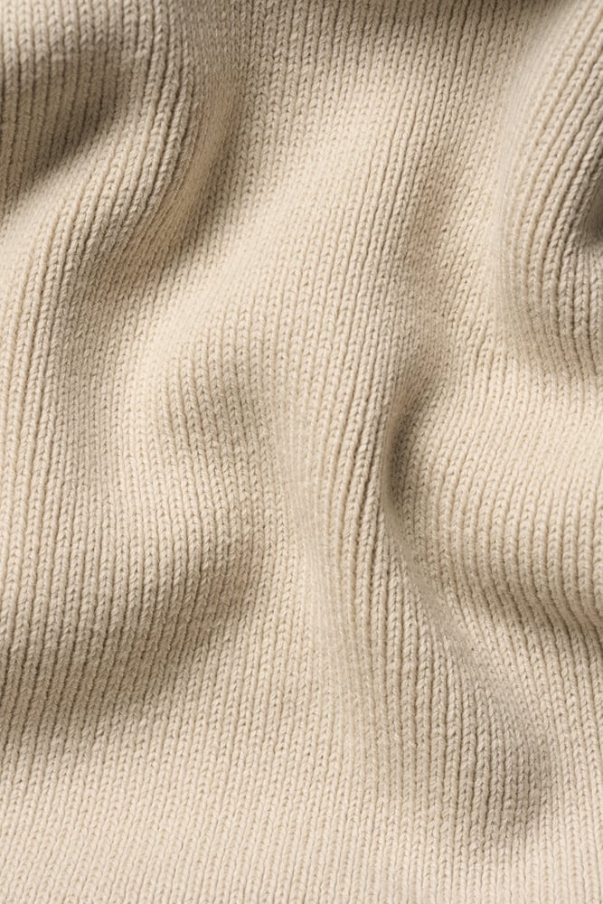 soft knit cropped crewneck light beige