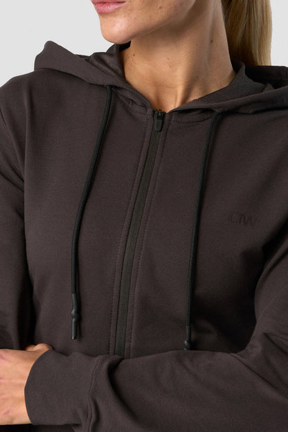 stride zip hoodie wmn charcoal