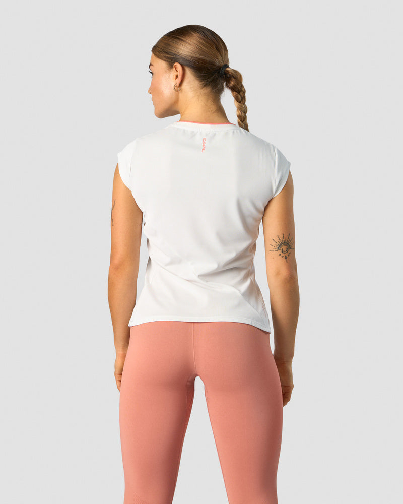 training pique polo white/coral wmn