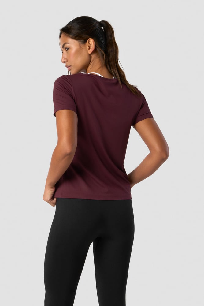 training t-shirt wmn burgundy